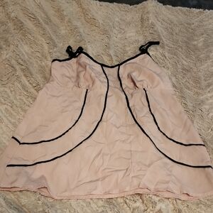 LC Lauren Conrad Pink Camisole with Black Trim